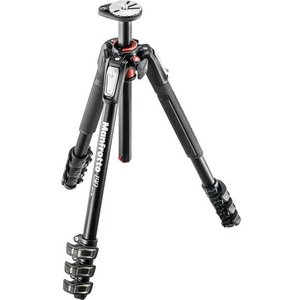 lot 61648 image: Manfrotto MT190XPRO4 4 Section Aluminum Tripod Legs with Q90 Column (Black), Bundled with A ZAYKiR Tripod Strap Non-Slip with Two Quick-Release Loops (Black)