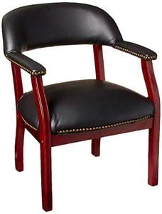 lot 61666 image: Boss Captain��s Chair In Black Vinyl