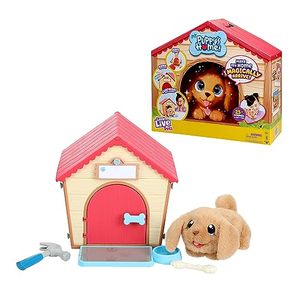 lot 61669 image: Little Live Pets My Puppy Interactive Plush Toy & Kennel. 25 Sounds & Reactions. Name Your Puppy and Surprise It Appears Gifts for Kids Ages 5
