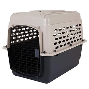 lot 61675 image: Petmate Vari Dog Kennel 32, Taupe & Black, Portable Dog Crate for Pets 30-50lbs, Made in USA