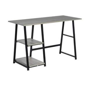 lot 61704 image: Mcghee 47.4 in. Gray Writing Desk With 2-Open Shelves