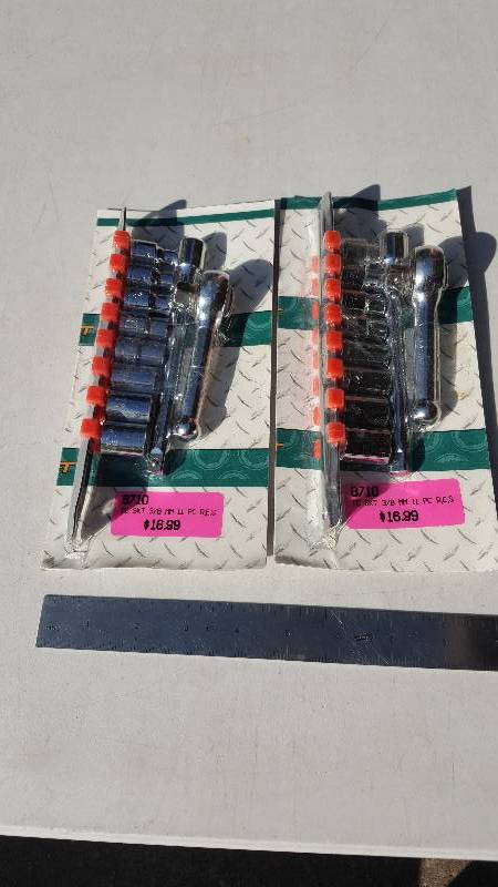 lot 456 image: 2 New TrueCraft 11Pc 38 Drive Metric Ratchet & Socket Set