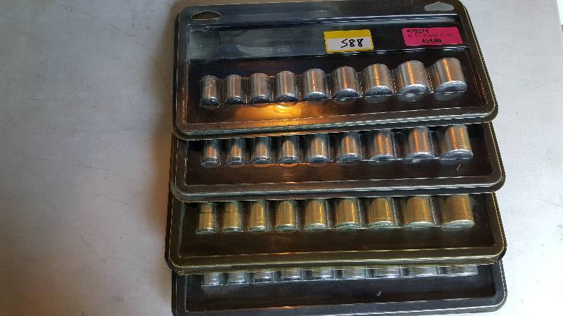 lot 589 image: 4 Sets of 9pc Socket Sets 38-78