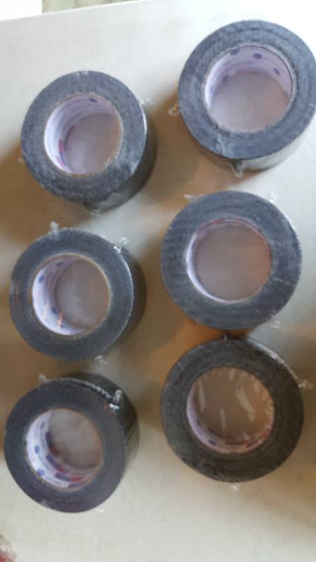 lot 565 image: 6 Rolls of Inter-Tape Black Duct Tape
