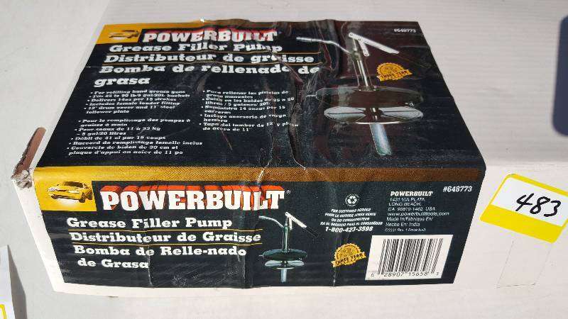 lot 515 image: Power Built Grease Filler Pump for 5 Gallon Cans