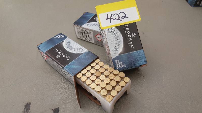 lot 422 image: 150 Rounds of Federal Champion 22lr Ammo