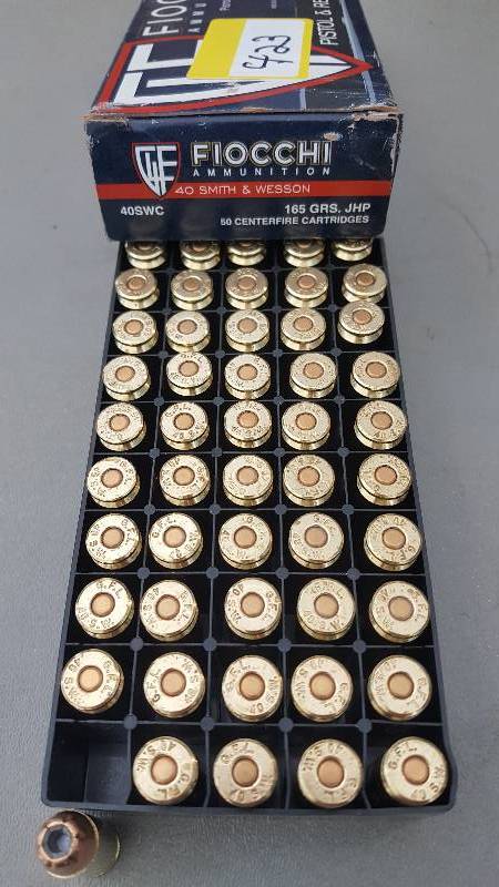 lot 423 image: 50 Rounds of Fiocchi 40 S&W 165gr Jacketed Hollow Point Ammo