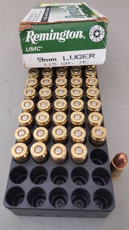 lot 435 image: 40 Rounds of Remington UMC 9mm FMJ 115gr Ammo