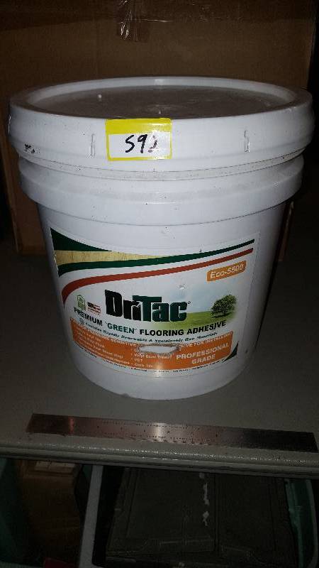 lot 592 image: 4 Gallons of DriTac Premium Green Flooring Adhesive
