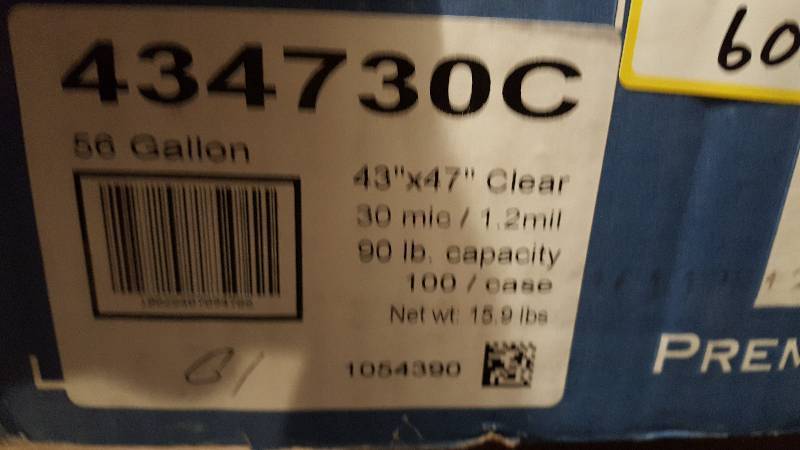 lot 602 image: Half Case of 50 - 56 Gallon Can Liner Trash Bags