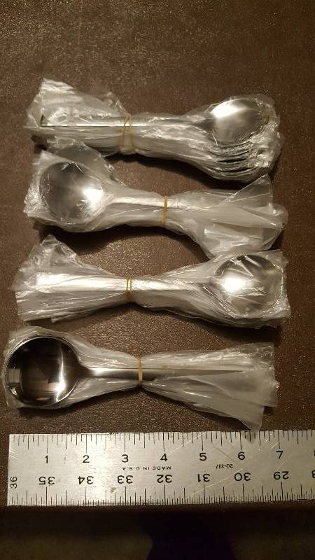 lot 609 image: Lot of 48 Soup Spoons