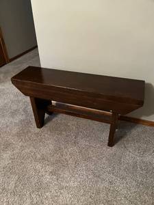 lot 2035 image: Wooden bench 17 x 33 x 9 Located in the basement