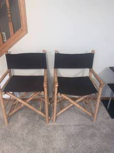 lot 2037 image: 2 Director chairs. Approximately 36 inches tall. Located in the basement