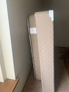 lot 2047 image: Hampton and Rhodes queen size mattress and box springs. Located in the basement