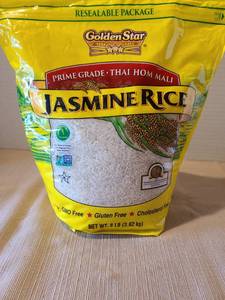 lot 2101 image: Jasmine rice 8 lb. bag, never opened