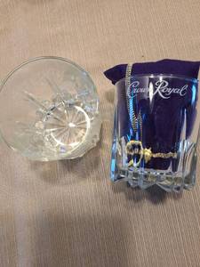 lot 2154 image: Two Crown Royal glasses, mugs, shot glasses