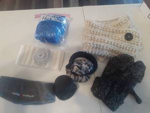 lot 2308 image: Ladies scarf, gloves , ear muffs and more