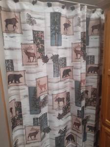 lot 2310 image: Moose and bear shower curtain