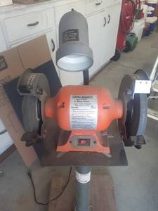 lot 3006 image: Central Machinery 8 inch bench grinder