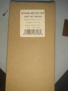lot 3148 image: Stens air filter. Replaces Kohler, Kawasaki and Briggs and Stratton