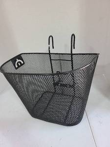 lot 3252 image: Black wire hanging basket