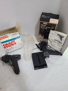 lot 3302 image: Glue guns (2), glue sticks, craft sticks