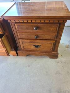 lot 3328 image: Two drawer nightstand 22x24x16