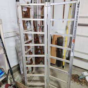 lot 3625 image: 3 panel metal ramp 65 x 16.5 (each panel)