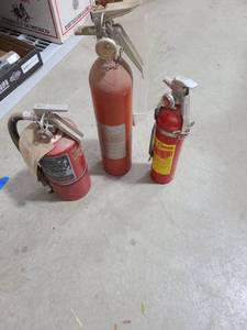 lot 3701 image: Three fire extinguishers