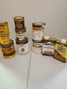 lot 3738 image: Wood finishing products.