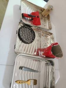 lot 3743 image: Paint trays and supplies