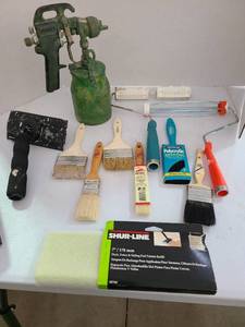 lot 3744 image: Paint sprayer and supplies.