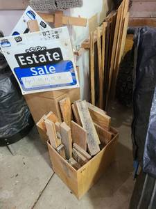 lot 3835 image: Scrap wood and sign posts in this corner