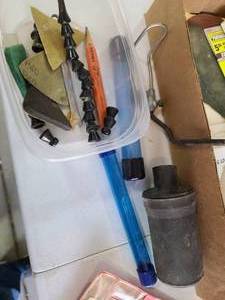lot 3223 image: Solder, scraper, pruning shears, magnets.