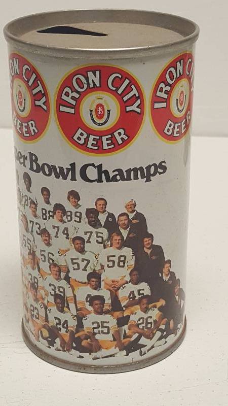 Vintage Iron City Beer Steelers 1976 Super Bowl Champs Steel Can Pull Tab  Opened & Empty Collectible Bar Memorabilia Barware Breweriana