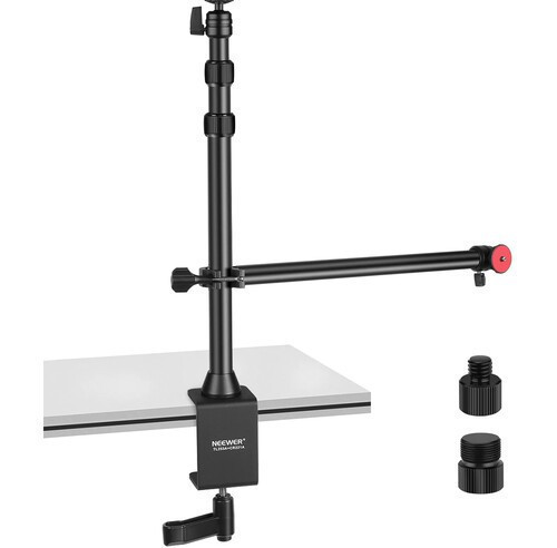 lot 39 image: Neewer TL253A Tabletop Stand with Auxiliary Holding Arm