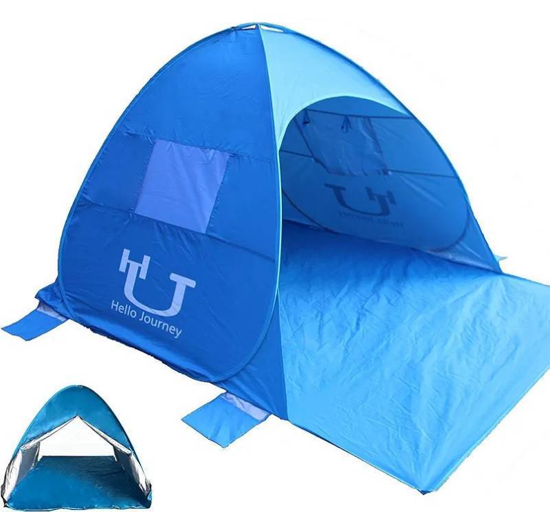 lot 84 image: HJ Light Blue Automatic Pop Up Beach Tent �Sun Shelter