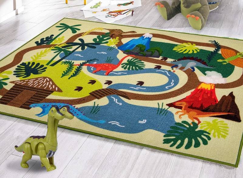 lot 86 image: Booooom Jackson Dinosaur Rug Kids Area Rug Play