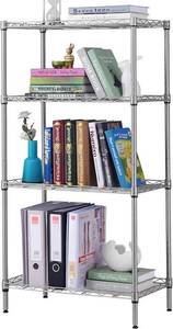 lot 5 image: SINGAYE 4 Tier Adjustable Small Storage Shelf