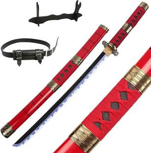 lot 66 image: Hupomutou Zoro Anime Cosplay Roronoa Sword, Katana About 30.71 Inches Handmade