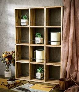 lot 91 image: Kigley Oversize Coffee Mug Display Rack Wooden Display Shelves