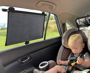 lot 92 image: EcoNour Window Shades for Car (2 Pack)  Retractable car Window Shade for Sun Protection for Kids, Passengers & Pets in The Back Seat