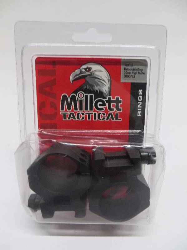 lot 1409 image: Millett tactical detachable rings 30mm high matte DT00715