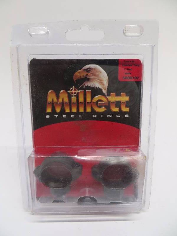 lot 1410 image: Millett 1 Turn In Rings Medium Matte Finish Black SR00702