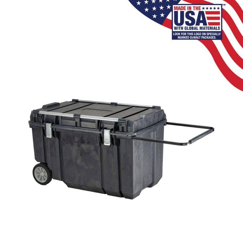 lot 6097 image: Wiremold Portable ToolFittings & Kits  DEWALT Tool Storage Boxes 23.01 in. Mobile Tough Chest, Black DWST38000