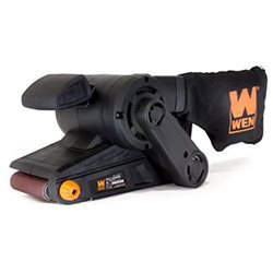 lot 6215 image: WEN Sanders 7 Amp Corded 3 in. x 21 in. Belt Sander with Dust Bag 6321