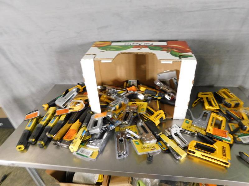 lot 6154 image: Large Lot of Dewalt and Stanley Staplers