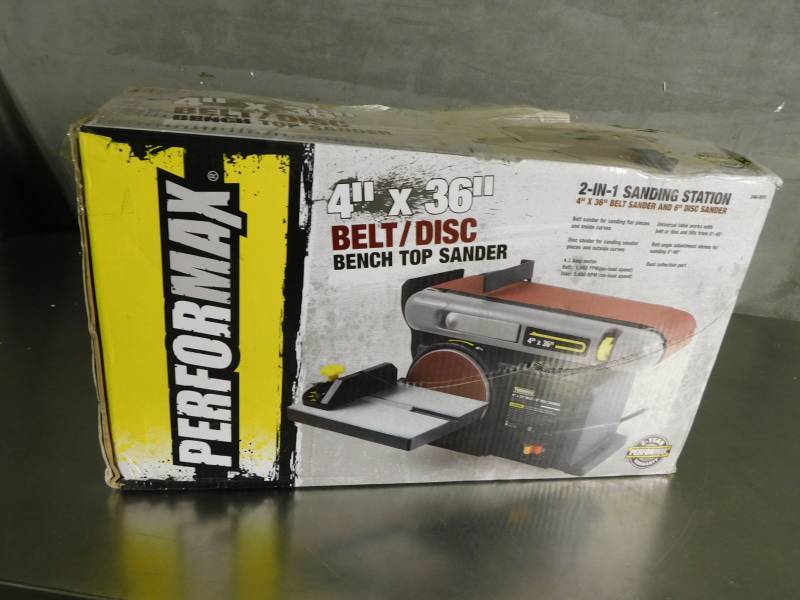 lot 6240 image: Preformax 4 x 36 Belt  Disc Bench Top Sander