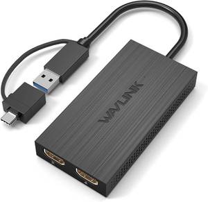 lot 15119 image: WAVLINK USB 3.0 or USB C to HDMI Adapter for Dual Monitors, Universal Video Graphics Adapter for Mac and Windows, Thunderbolt 34, USB 3.0 or USB-C, 1080p60Hz