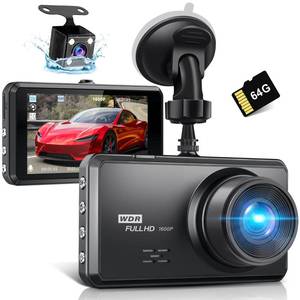lot 15127 image: SHRINLUCK 2.5K Dash Cam Front and Rear, 64G SD Card, 1600P1080P FHD Dual Dash Camera for Cars,3.2 IPS Screen,176°160° Wide Angle Dashcam, G-Sensor,Night Vision,WDR,Parking Monitor,Loop Recording